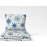 Bavlněné povlečení Vločky modrobílé