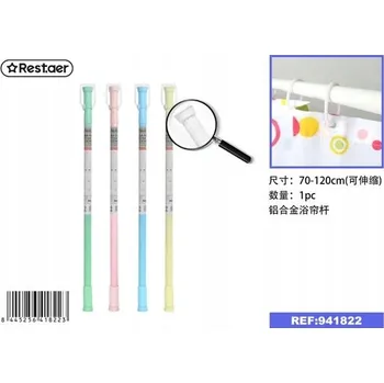 Tyč na sprchový závěs Barevná hliníková tyč do sprchy 70-120 cm, nastavitelná