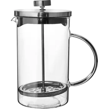 Příprava kávy French press / skleněný pístový kávovar TADAR CREMA 0,8 l