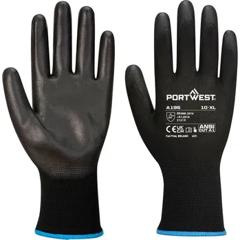 Pracovní oblečení PORTWEST Rukavice PU A195, dotyková POR-A195K8RXXL 2XL Černá