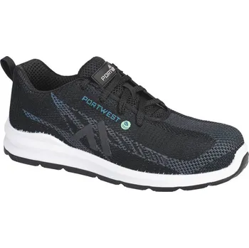 Pracovní obuv PORTWEST Obuv FC06 Eco Fly Composite S1P SR FO, polobotka s kompozitní špicí a stélkou POR-FC06BKB40 40 Černá/modrá