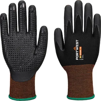 Pracovní rukavice PORTWEST Rukavice A371 GP Grip 15 s protiskluz. tečkami POR-A371K8RXXL 2XL Černá