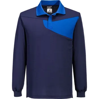 PORTWEST Polokošile PW218 Cotton Comfort, dlouhý rukáv POR-PW218NRRM M Navy/modrá královská