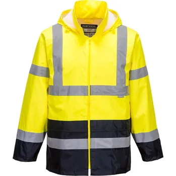 pracovní bunda PORTWEST Bunda Hi-Vis Classic Contrast H443, do deště, reflexní POR-H443YNRS S Žlutá/navy