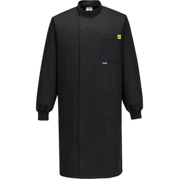 montérky PORTWEST Plášť AS15 Anti-Static ESD Howie Coat POR-AS15BKRXS Černá XS