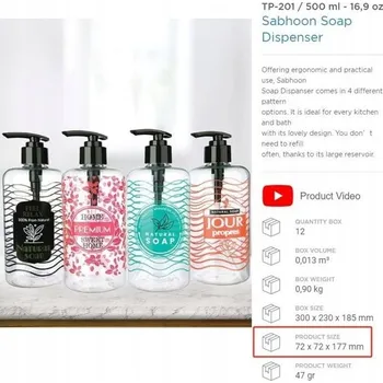 Dávkovač mýdla Ergonomický dávkovač mýdla 500 ml