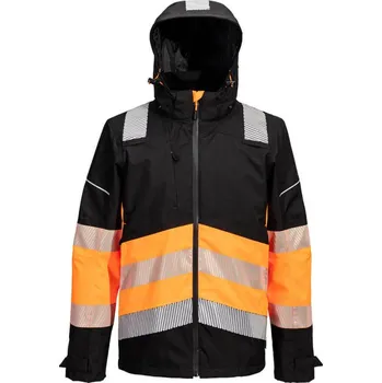 pracovní bunda PORTWEST Bunda PW368 Hi-Vis Class 1 Extreme Rain Jacket, reflexní, nepromokavá POR-PW368OBRXXXL 3XL Oranžová/černá