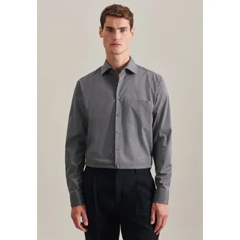 Pánská košile Seidensticker Košile Shirt Regular LSL, dlouhý rukáv COT783000001xn-white Bílá 45