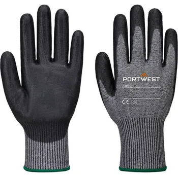 Pracovní rukavice PORTWEST Rukavice AB664, CutF13 PU Essential, proti pořezu POR-AB664G8RXL XL Šedá/černá