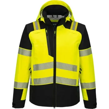 pracovní bunda PORTWEST Bunda do deště PW3 T166, výstražná POR-T166YBR4XL 4XL Žlutá/černá