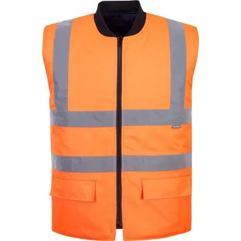 pracovní vesta PORTWEST Vesta S469 Hi-Vis, oboustranná, zateplená, reflexní POR-S469ORRXXXL 3XL Oranžová