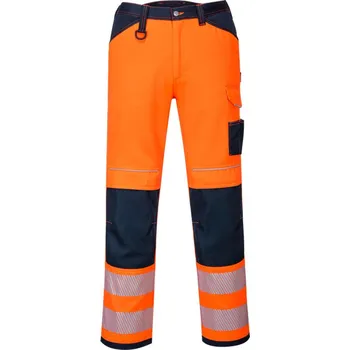 PORTWEST Kalhoty PW340 Hi-Vis, do pasu, reflexní POR-PW340ONR38 38 Oranžová/navy Standartní