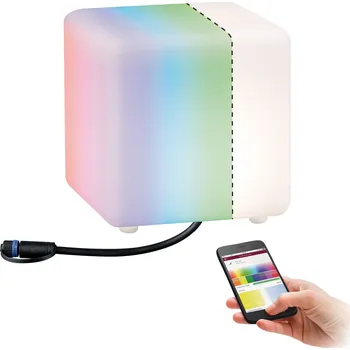 Venkovní osvětlení PAULMANN VÝPRODEJ VZORKU Svítidlo venkovní Plug & Shine ZigBee RGBW Cube 2,8W 24V - PAULMANN P 94268
