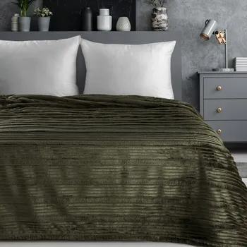 deka Flanelová deka NINA v olivové barvě Rozměr deky: 150x200cm