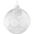 Vánoční ozdoba Koule na stromeček sklo 80 mm bílá/mix motivů 1 ks