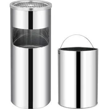 Odpadkový koš Hotelový odpadkový koš s popelníkem 30 l nerezová ocel - 8719883705231