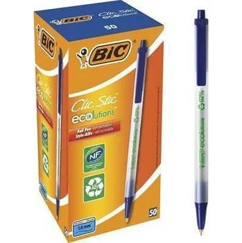 Kuličkové pero Clic Stic ecolutions, 0,32 mm, zatahovací, BIC 8806891