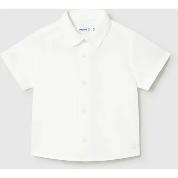Chlapecká košile Dětská lněná košile Mayoral 1112.3B.Baby.PPY2 bílá 00X, vel. 92