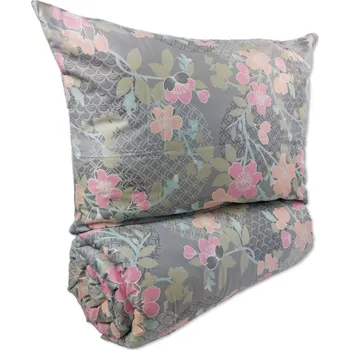 Povlečení Povlečení krep 140x200, 70x90cm Sarah pink nitěný knoflík