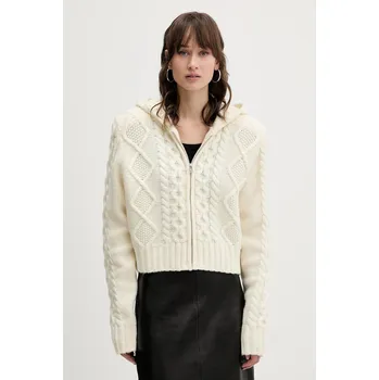 Dámský svetr Svetr s příměsí vlny Rotate, S, béžová, 01X