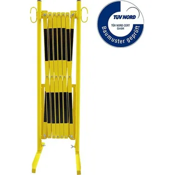 Plot Černo-žlutá mobilní bariéra - 3,6 x 1,05 m