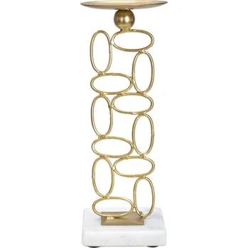 Svícen Svícen Mauro Ferretti Buble Big, 10x10x27 cm, zlatá/bílá