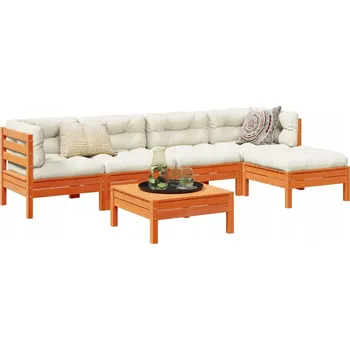 Zahradní nábytek z dřeva VidaXL, béžový, 6 ks