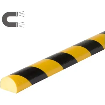 Dětská zábrana Černo-žlutá pěnová magnetická ochrana rohů zdí, stěn "typ C" - 100 x 4 x 3 cm
