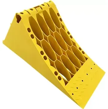 Štípací klín Žlutý plastový protiskluzový blokovací klín E53 - 19,8 x 22,5 cm