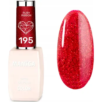 Přípravek na nehty Manica Hybridní lak LED/UV 10ml - Ruby Ribbon - 195