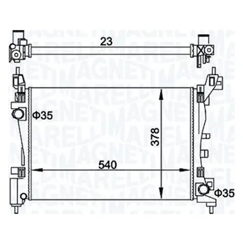 Motor automobilu Chladič, chlazení motoru MAGNETI MARELLI 350213899000
