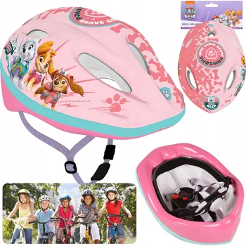 Cyklistická přilba Tlapková patrola Skye Liberty Everest Růžová dívčí cyklistická helma, 52-56 cm