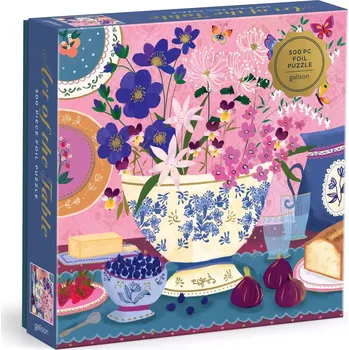 Puzzle Galison fóliové puzzle Joy Laforme – Umění stolování, 500 dílků