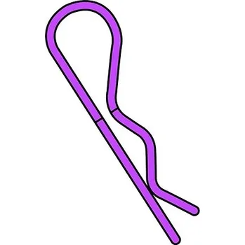 RC náhradní díl Team Corally - sponky karoserie - 45° ohnuté - malé - fialové - 10 ks. - expresní doprava