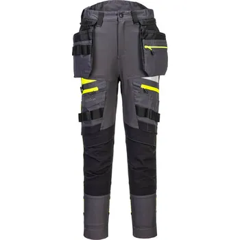 montérky PORTWEST Kalhoty DX452 do pasu, odnímatelné kapsy, dámské POR-DX452MGR36 36 Šedá metal