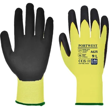 Pracovní rukavice PORTWEST Rukavice Vis-Tex PU A625, neprořezné POR-A625Y8RM M Žlutá/černá