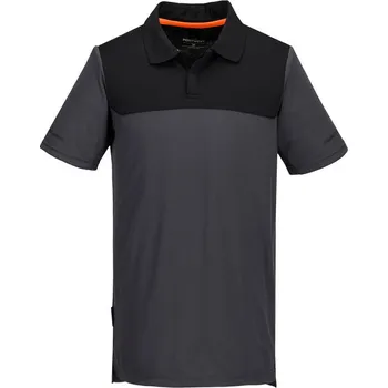Pánské tričko PORTWEST Polokošile EV410, krátký rukáv POR-EV410MGRXXL 2XL Šedá metal