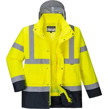 pracovní bunda PORTWEST Bunda Contrast Traffic S471 Hi-Vis 4v1, zateplená, nepromokavá, reflexní POR-S471YNRXXL 2XL Žlutá/navy