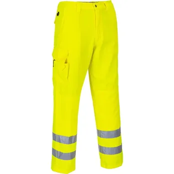 Pánské kalhoty PORTWEST Kalhoty E046 Hi-Vis Combat, do pasu, reflexní POR-E046YERXXL 2XL Žlutá