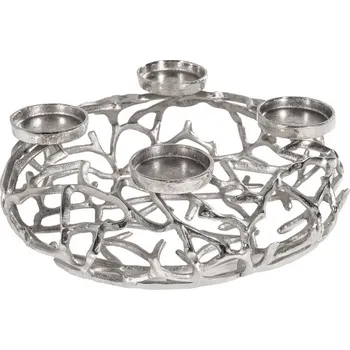 Svícen Svícen ABSTRACT 38 CM stříbrný