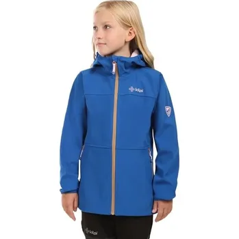 Dívčí bunda Dívčí softshellová bunda KILPI RAVIA 134 Tmavě modrá, Bílá