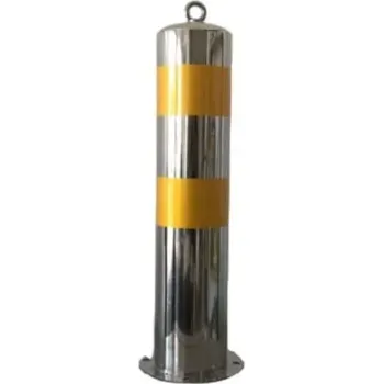 Plotový sloupek Flomat Ocelový sloupek s reflexním pruhem - 11 x 50 cm