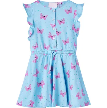 Dívčí šaty Dětské šaty s knoflíčky bez rukávů modré 140 - 8721012128521