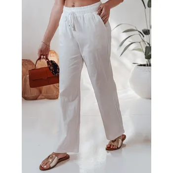 Dámské kalhoty casual wide leg BOHO DAY UY2647 Barva: Bílá, Velikost: XL