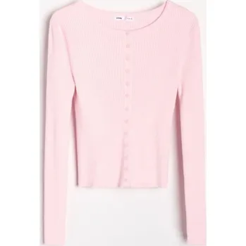 Dámský svetr Sinsay - Viskózový kardigan - pastelová růžová - 524GZ-03X - 524GZ-03X-XXL