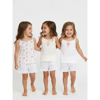 Dívčí spodní prádlo Sinsay - Bavlněná tílka 3 pack - bílá - 776GS-00X - 776GS-00X-98