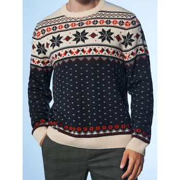 Pánský svetr Sinsay - Svetr s vánočním motivem - námořnická modrá - 810FZ-59X - 810FZ-59X-L
