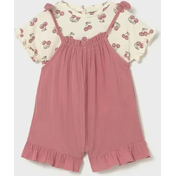 Kojenecká souprava Dětská bavlněná souprava Mayoral 1656.4G.Baby.PPY2 růžová 30X, vel. 80