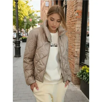 Dámský kabát Sinsay - Prošívaná bunda se stojáčkem - béžová - 359HC-08X - 359HC-08X-XXL