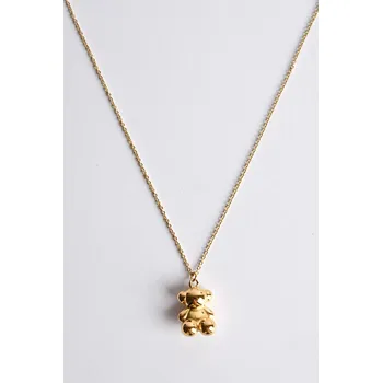 Náhrdelník ZLATÝ ŘETÍZEK S MEDVÍDKEM Z CHIRURGICKÉ OCELI PECA del SOL